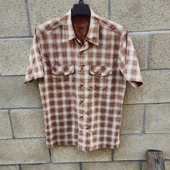 Kuhl Other - KUHL Short Sleeve Shirt Plaid Brown Mens Size M